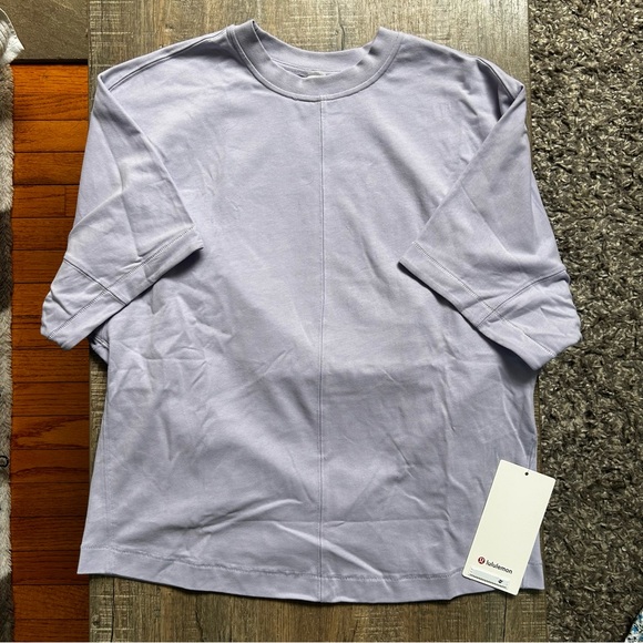 Lululemon Cotton Jersey Oversized Stitch-Detail T-Shirt - Picture 3 of 6